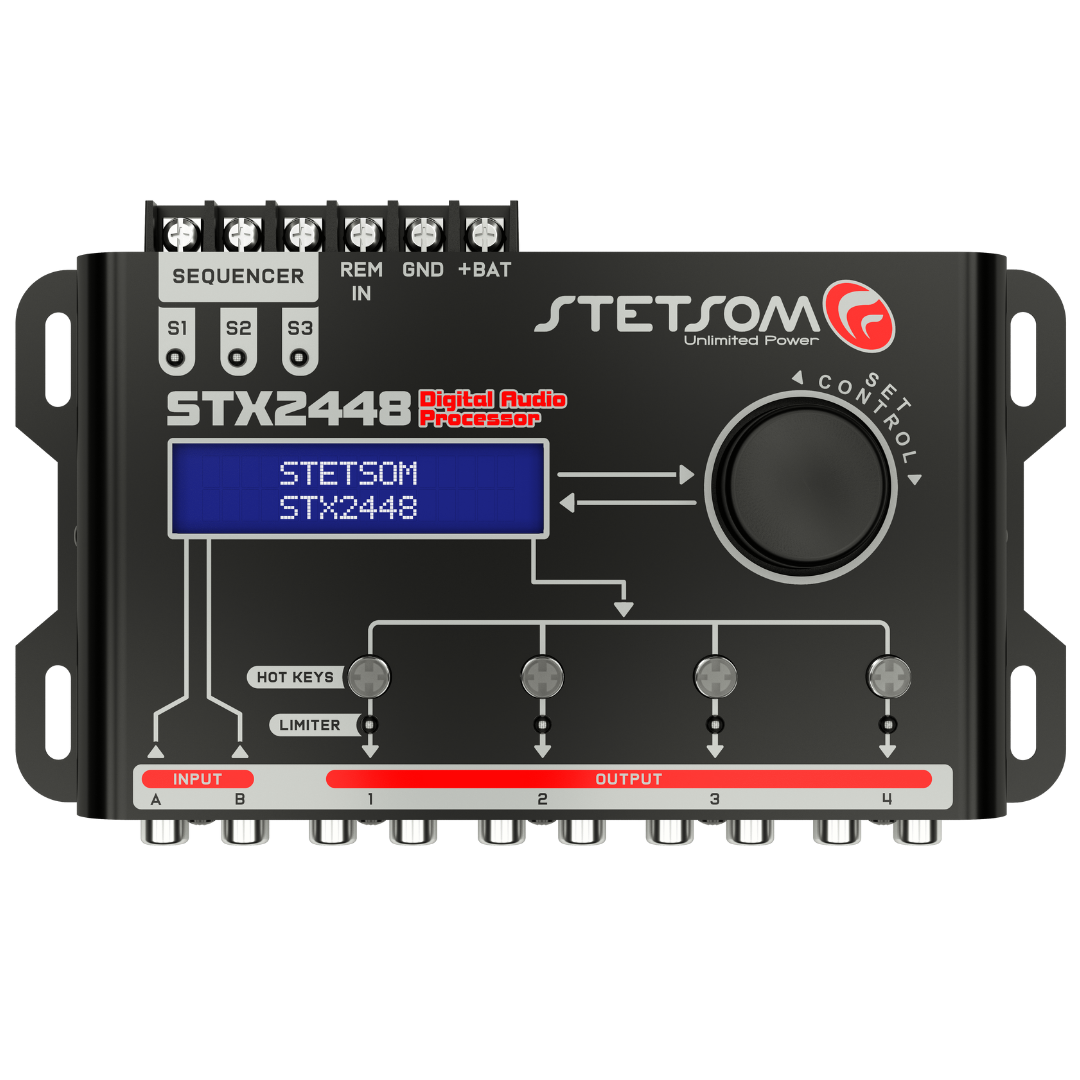 Stetsom STX 2448 DSP Crossover & Equalizer 4 Channel Full Digital Signal Processor (Sequencer)