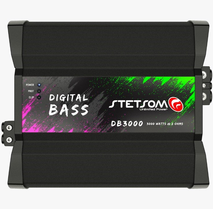 Stetsom DB 3000 DIGITAL BASS Amp 3K Watts RMS Car Audio Class D Mono Amplifier