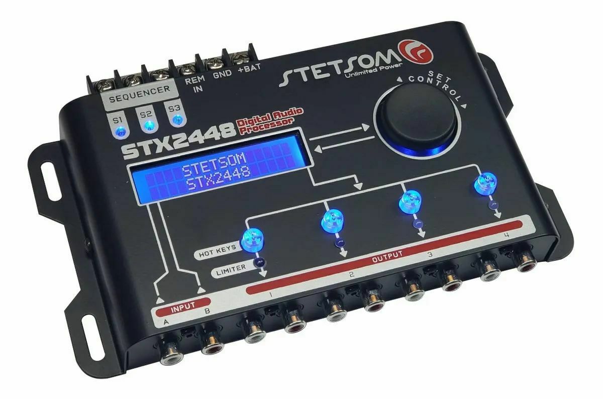 Stetsom STX 2448 DSP Crossover & Equalizer 4 Channel Full Digital Signal Processor (Sequencer)